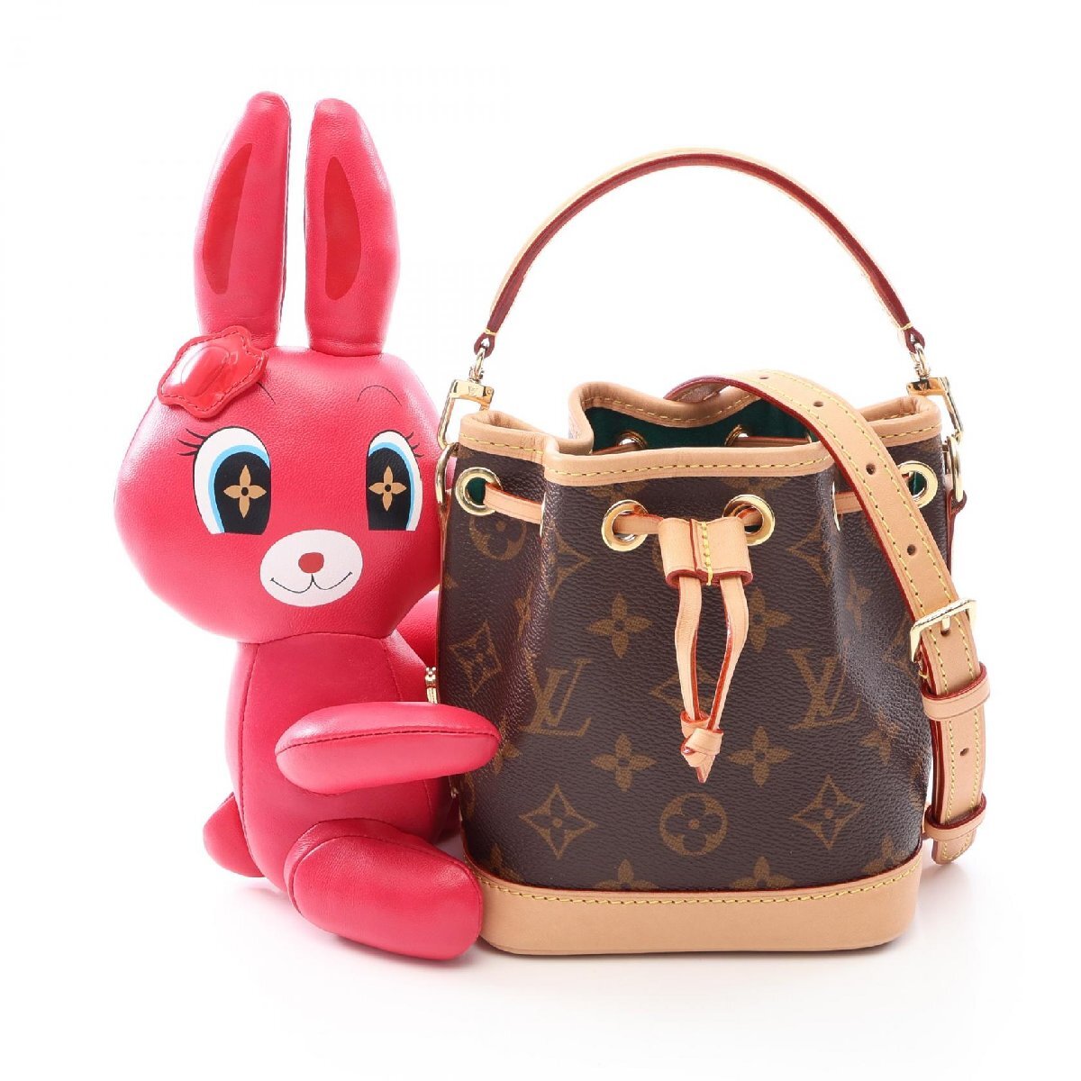 Louis Vuitton x Sun Yitian Nano Noé M11305 Animogram Rabbit Monogram 2WAY Mini Bag