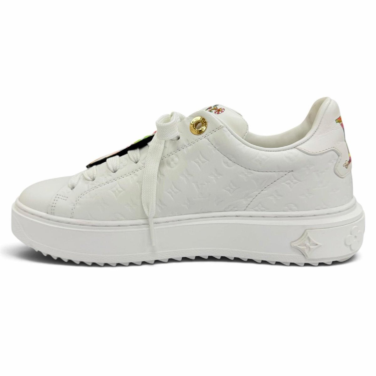 Louis Vuitton x Takashi Murakami LV x TM Time Out Sneaker White Panda Monogram 1AGZGR Size 42