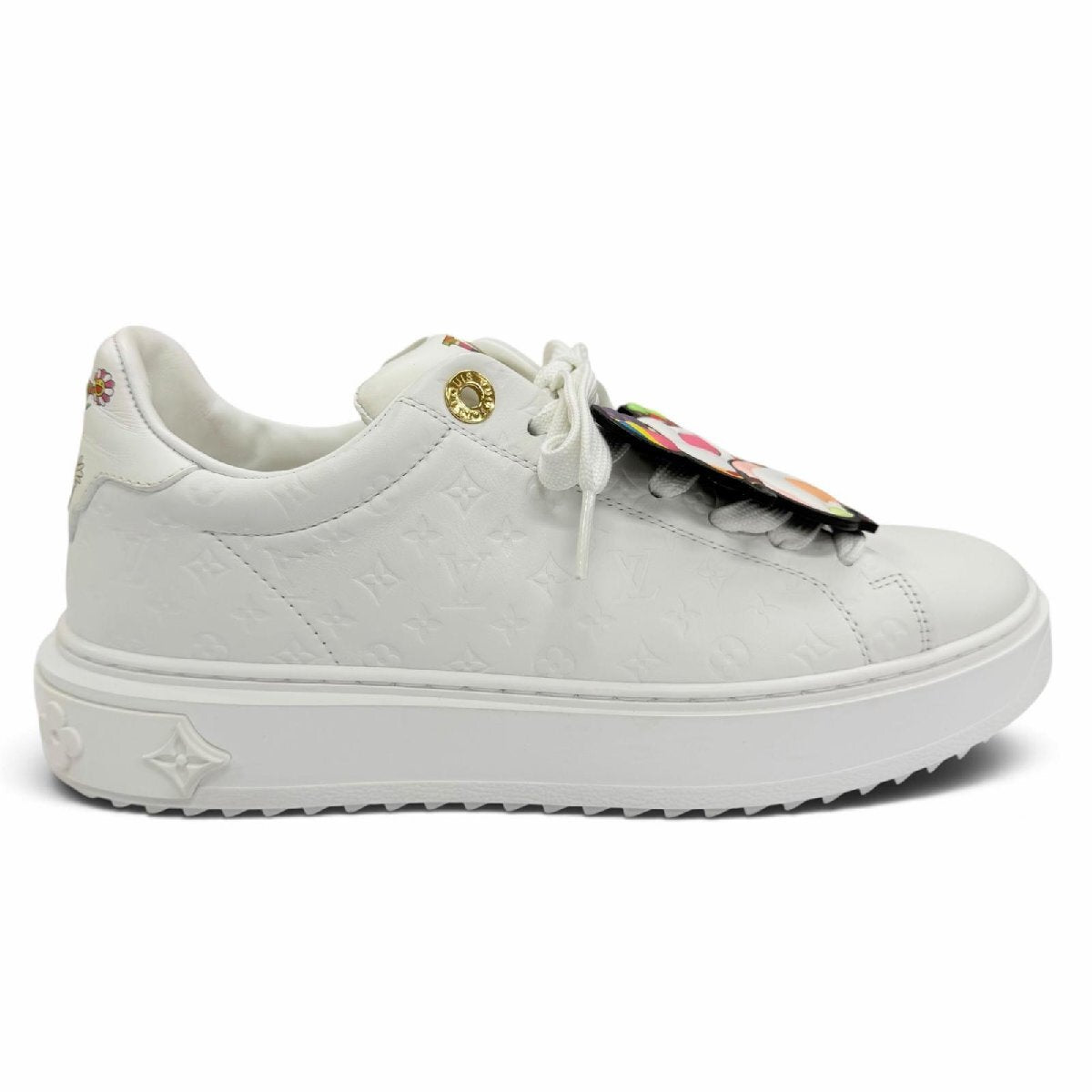 Louis Vuitton x Takashi Murakami LV x TM Time Out Sneaker White Panda Monogram 1AGZGR Size 42