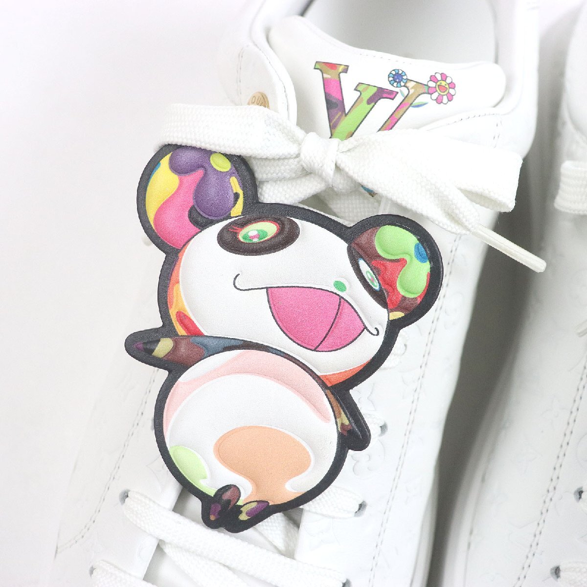 Louis Vuitton x Takashi Murakami LV x TM Time Out Sneaker White Panda Monogram 1AGZGR Size 42