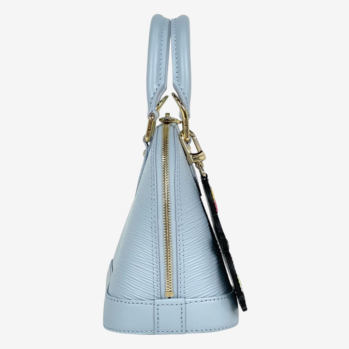 Louis Vuitton x Takashi Murakami Alma BB Washed Blue Epi Panda Charm Rare Archive Collaboration Bag M14197