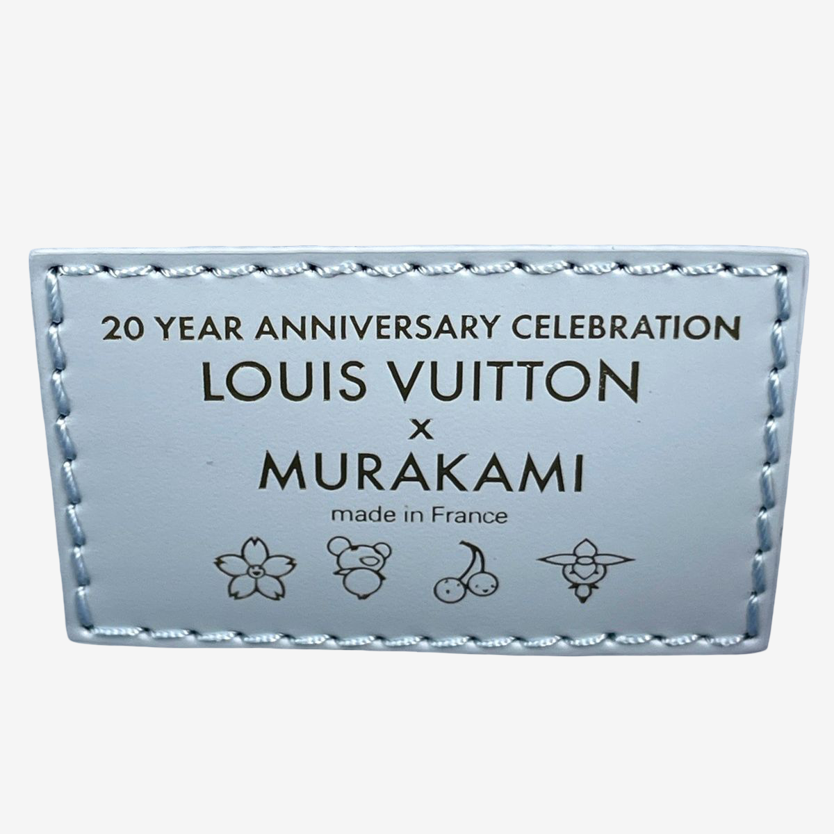 Louis Vuitton x Takashi Murakami Alma BB Washed Blue Epi Panda Charm Rare Archive Collaboration Bag M14197