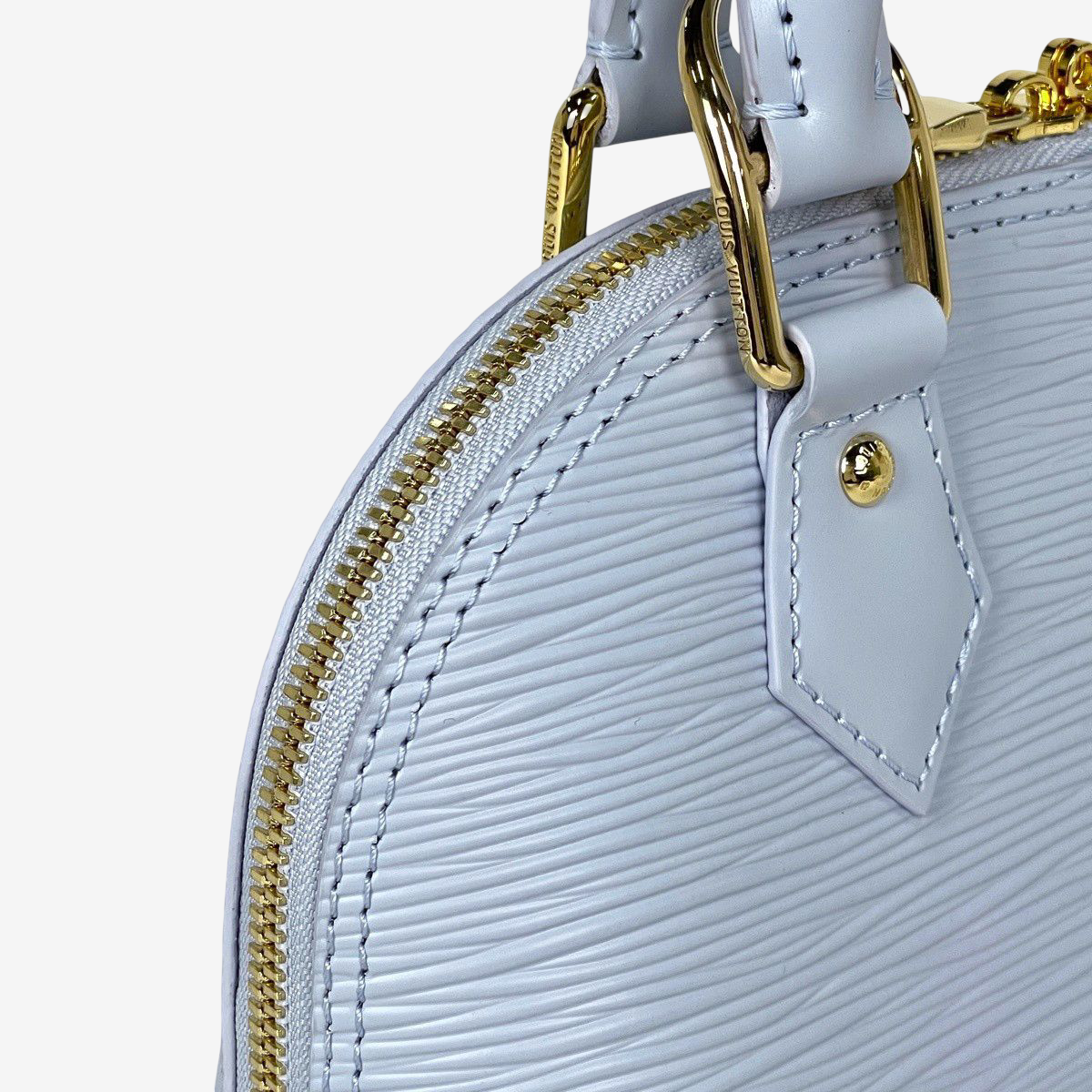Louis Vuitton x Takashi Murakami Alma BB Washed Blue Epi Panda Charm Rare Archive Collaboration Bag M14197