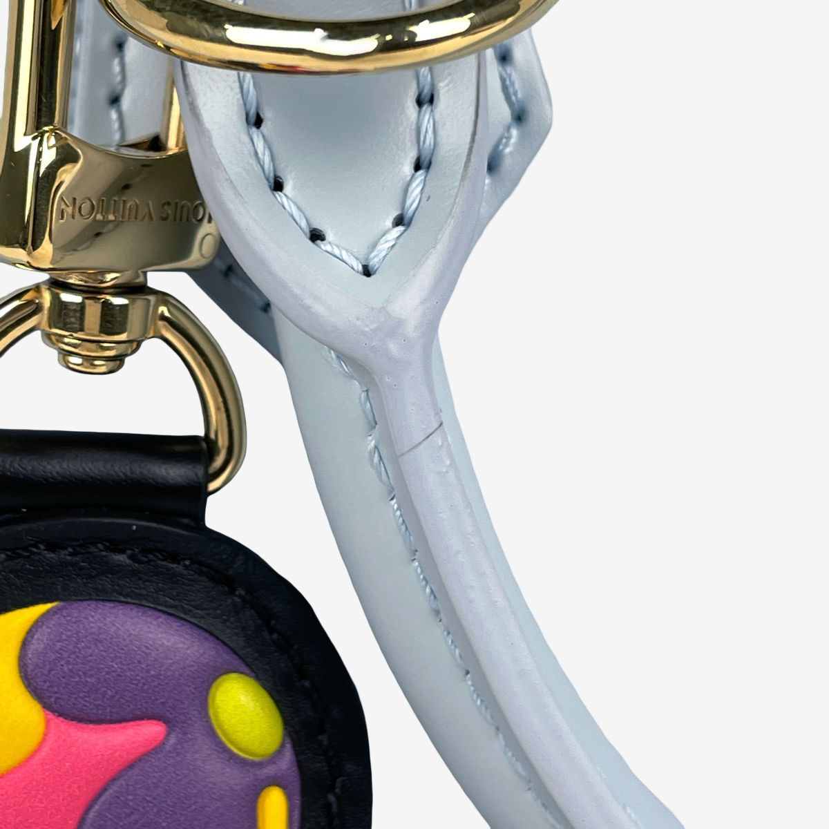 Louis Vuitton x Takashi Murakami Alma BB Washed Blue Epi Panda Charm Rare Archive Collaboration Bag M14197