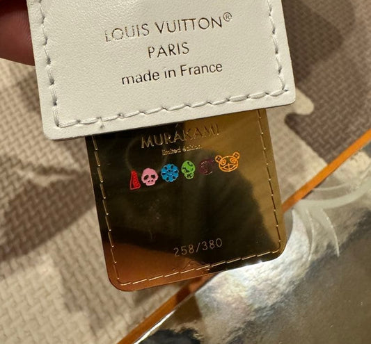 Louis Vuitton x Takashi Murakami Arty Capucines EW Rainbow Handbag N89666 ED258/380 Mink Fur Art Basel Paris Collector Piece
