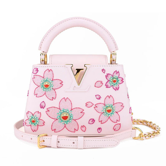 Louis Vuitton x Takashi Murakami Capucines Mini Pink M13249 LV TM Re-Edition Collector Handbag Full Set