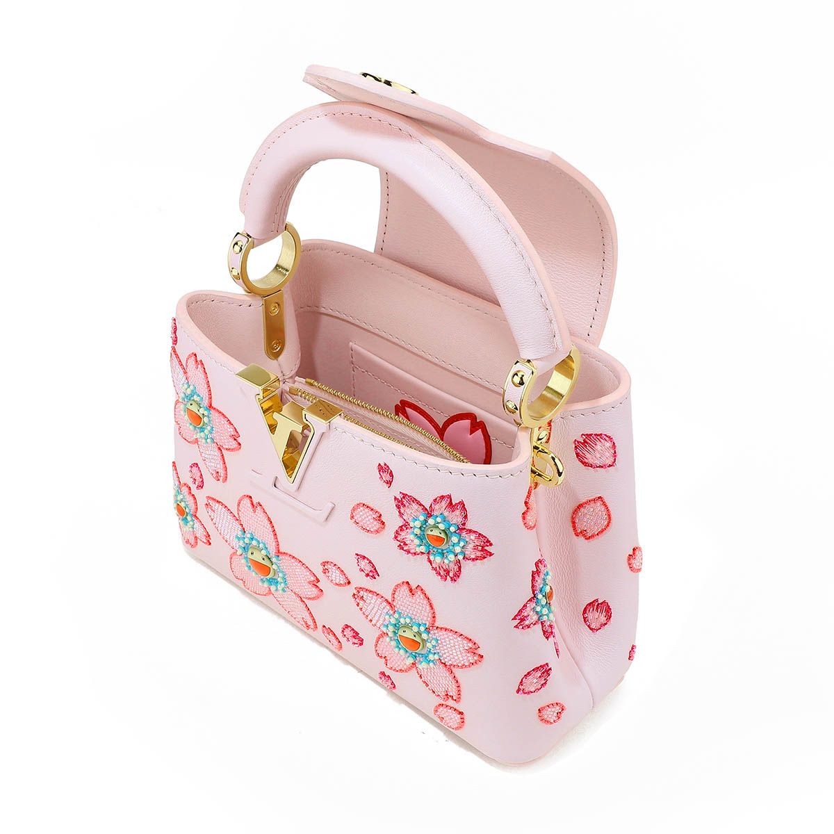 Louis Vuitton x Takashi Murakami Capucines Mini Pink M13249 LV TM Re-Edition Collector Handbag Full Set