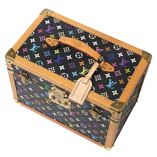 Louis Vuitton x Takashi Murakami Monogram Multicolore Boîte Pharmacie Hard Trunk Black