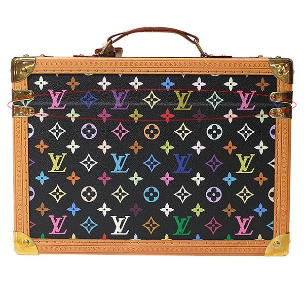 Louis Vuitton x Takashi Murakami Monogram Multicolore Boîte Pharmacie Hard Trunk Black