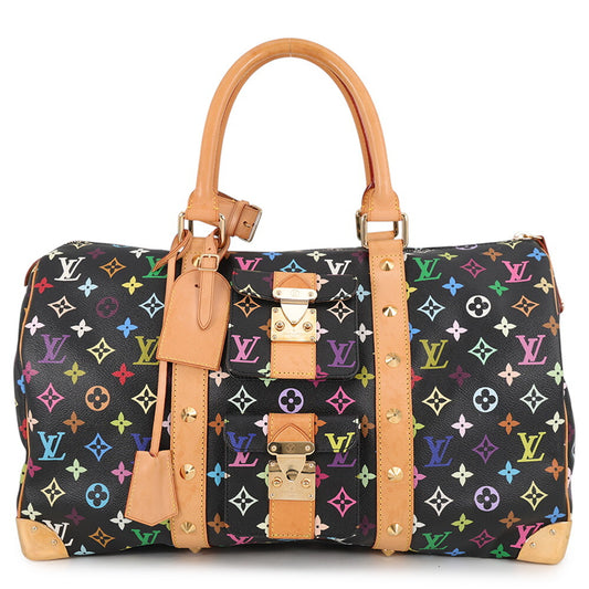 Louis Vuitton x Takashi Murakami Monogram Multicolore Keepall 45 M92640 Noir Black 2003