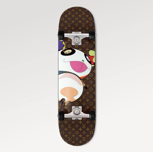 Louis Vuitton x Takashi Murakami Monogram Skateboard Panda Superflat Rare Collector Deck Display Object