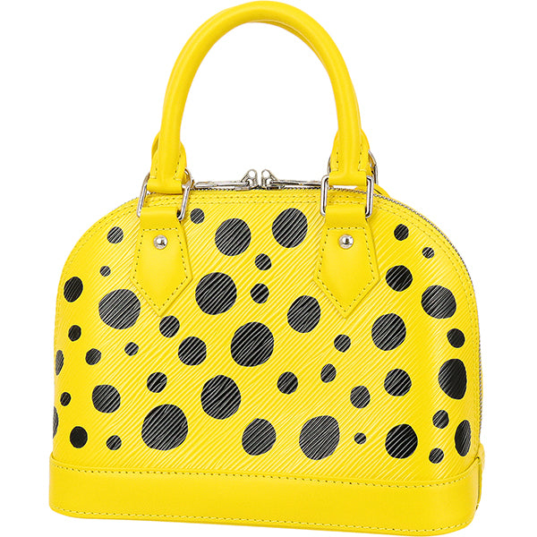 Louis Vuitton x Yayoi Kusama Alma BB M21700 Yellow Black Infinity Dots Epi Leather 2WAY Bag
