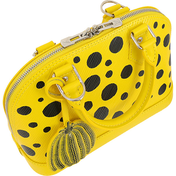 Louis Vuitton x Yayoi Kusama Alma BB M21700 Yellow Black Infinity Dots Epi Leather 2WAY Bag