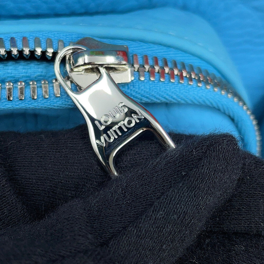 Louis Vuitton x Yayoi Kusama LV x YK Multipocket Backpack M21714 Blue Taurillon Monogram Leather