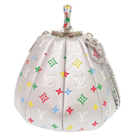 Louis Vuitton x Yayoi Kusama M21761 Pumpkin Bag Silver Multicolor Monogram Leather