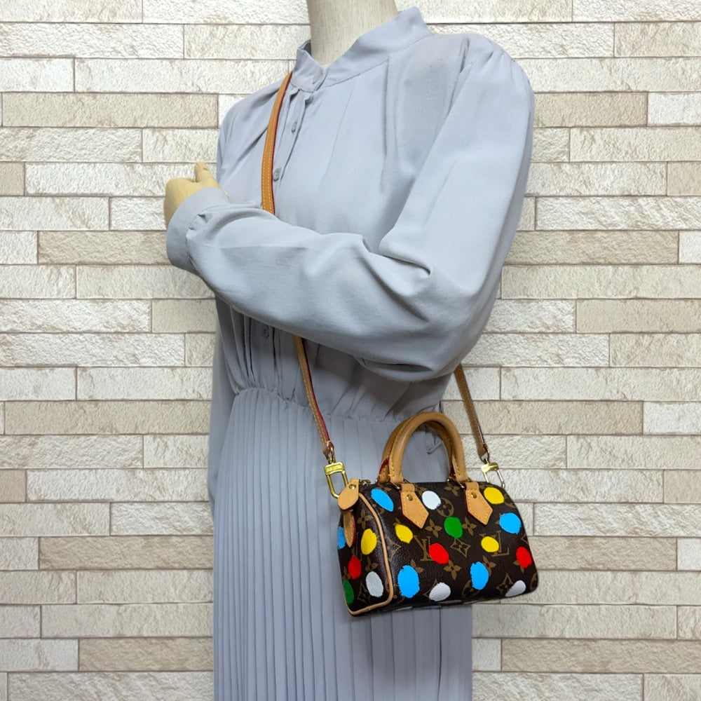 Louis Vuitton x Yayoi Kusama Nano Speedy M81979 Monogram Multicolor Dots 2Way Bag