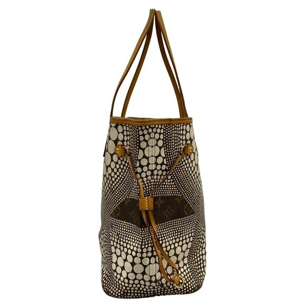 Louis Vuitton x Yayoi Kusama Neverfull MM M40684 Monogram Wave Blanc Dot Tote Bag