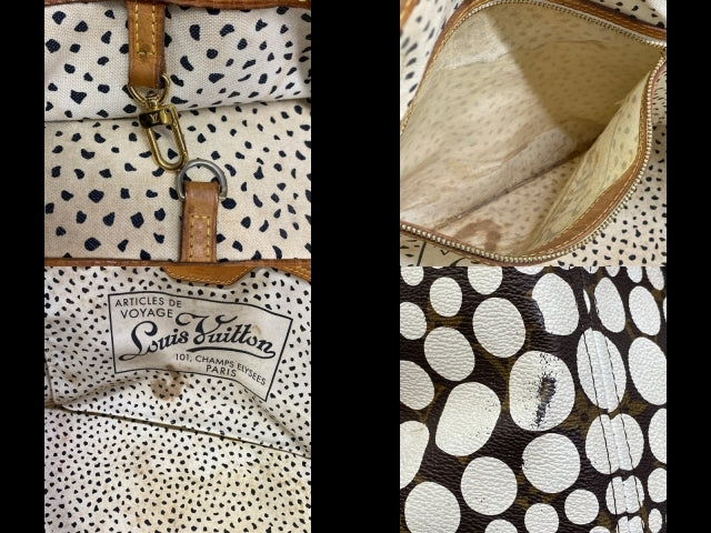 Louis Vuitton x Yayoi Kusama Neverfull MM M40684 Monogram Wave Blanc Dot Tote Bag