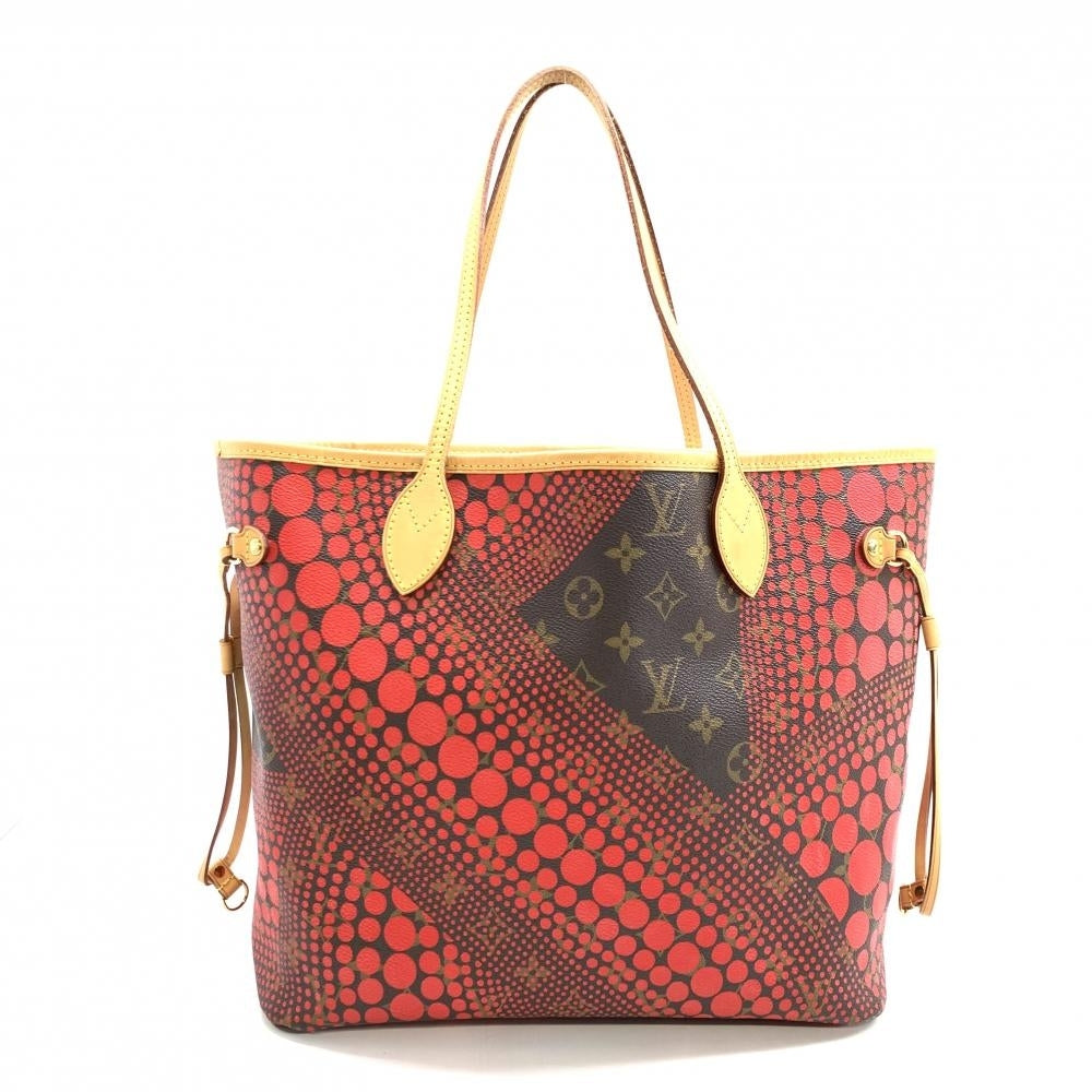 Louis Vuitton × Kusama red Monogram Wave Neverfull MM