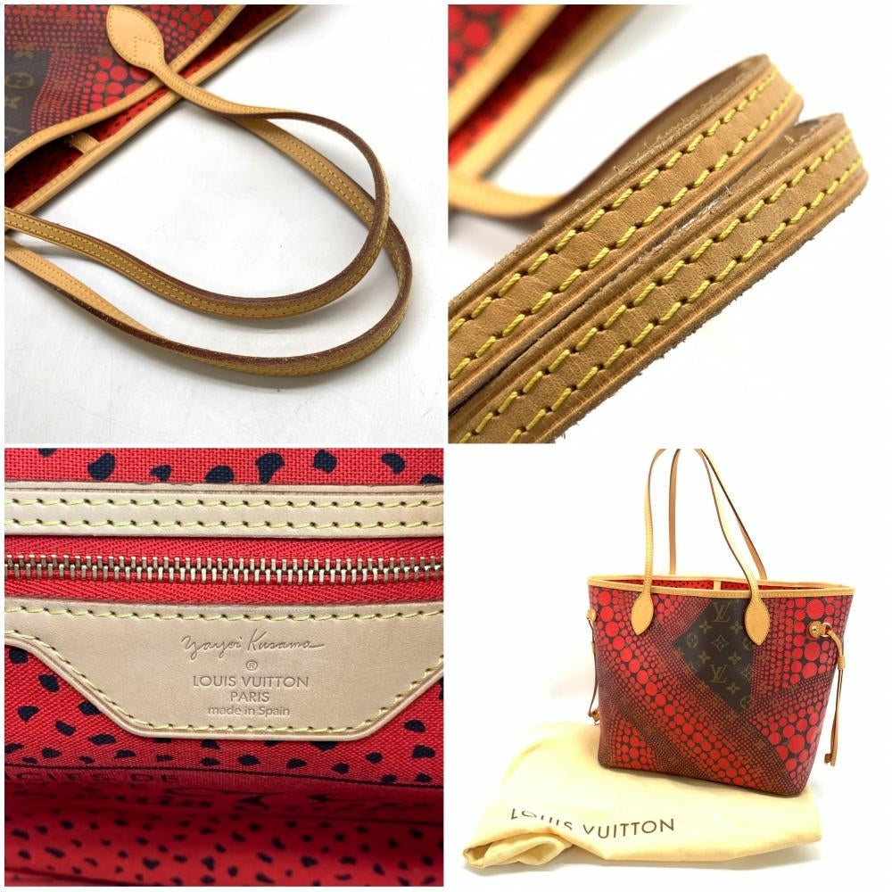 Louis Vuitton × Yayoi Kusama Neverfull MM M40686 Monogram Wave Tote in Red Dots, 2012 Collaboration
