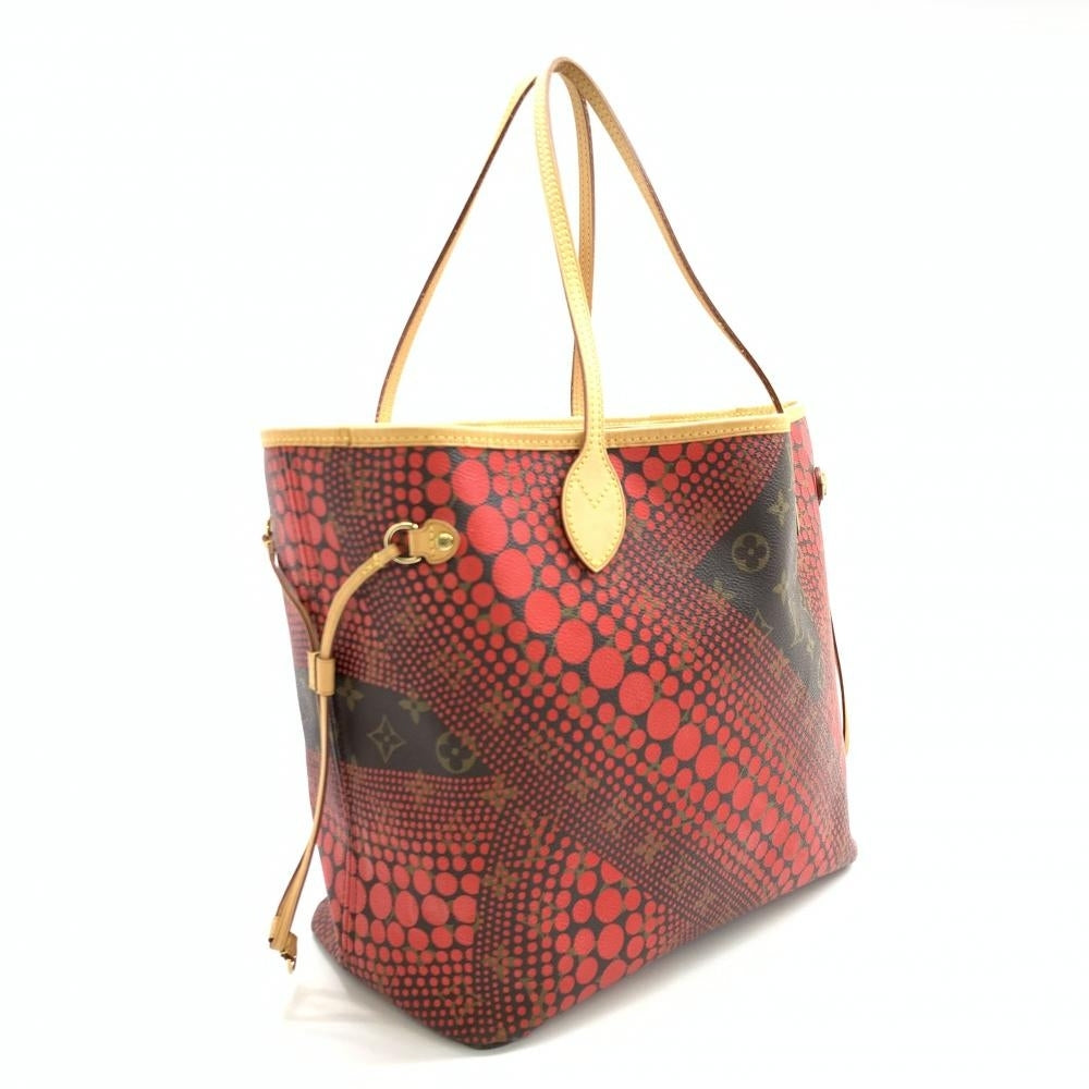 Louis Vuitton × Yayoi Kusama Neverfull MM M40686 Monogram Wave Tote in Red Dots, 2012 Collaboration