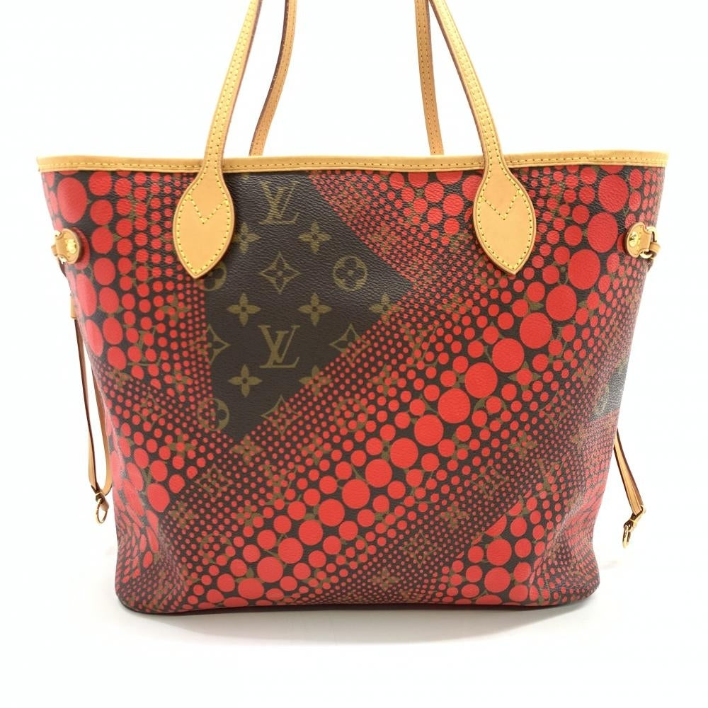 Louis Vuitton × Yayoi Kusama Neverfull MM M40686 Monogram Wave Tote in Red Dots, 2012 Collaboration