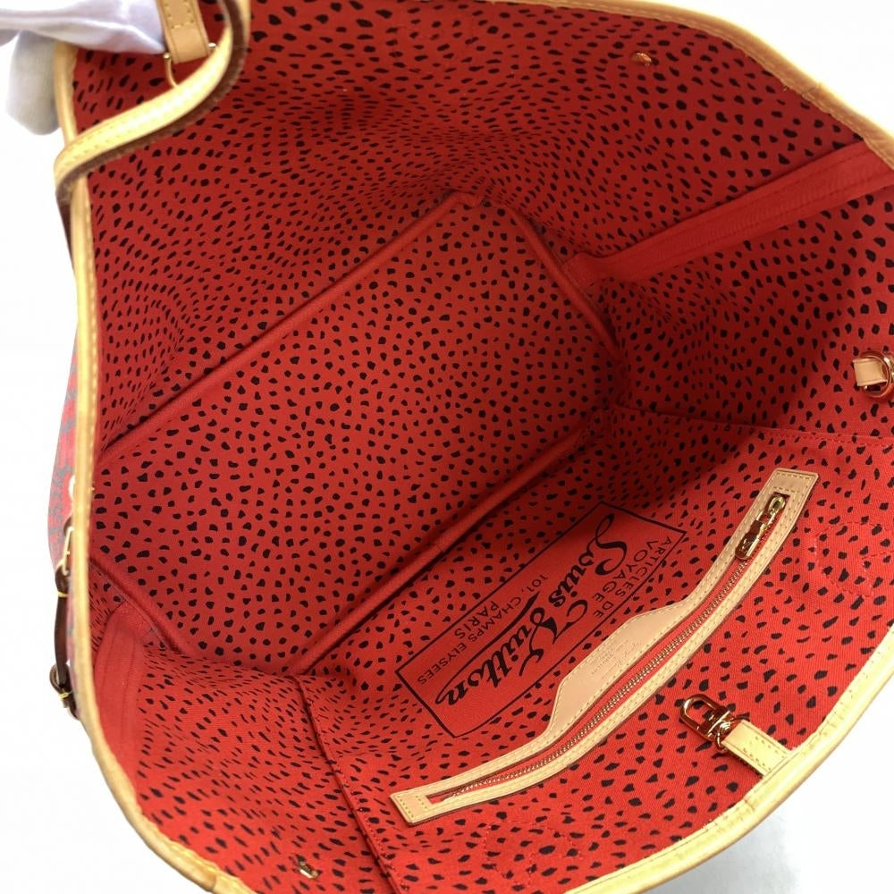 Louis Vuitton × Yayoi Kusama Neverfull MM M40686 Monogram Wave Tote in Red Dots, 2012 Collaboration