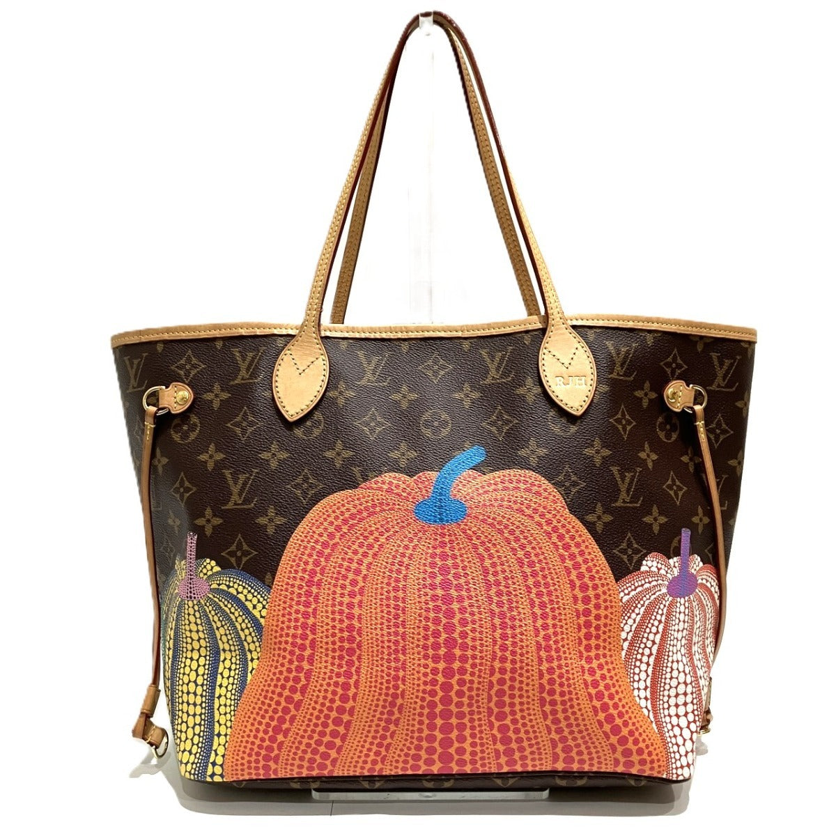 Louis Vuitton x Yayoi Kusama Neverfull MM M46468 Monogram Pumpkin Tote Bag