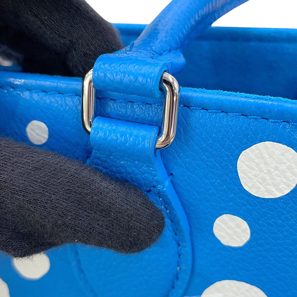 Louis Vuitton x Yayoi Kusama OnTheGo PM M46424 Blue White Infinity Dots Monogram Empreinte Leather Bag