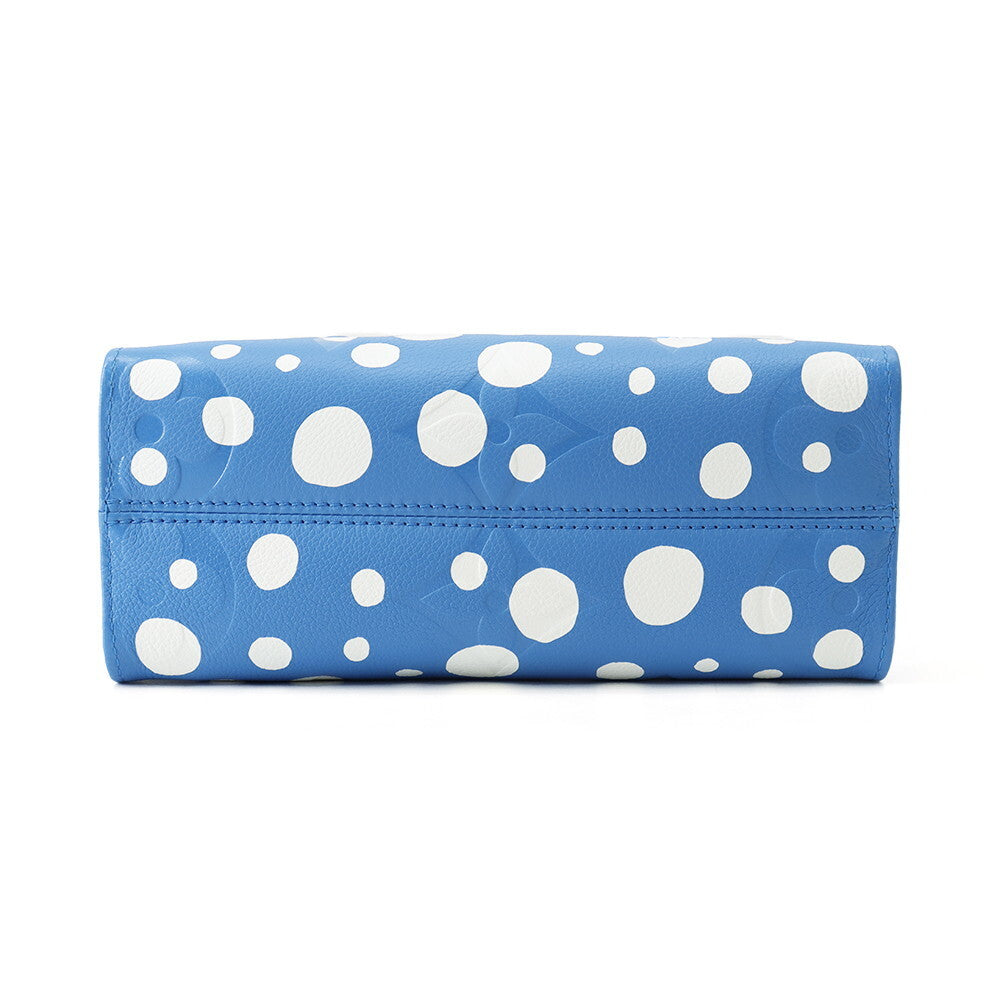Louis Vuitton x Yayoi Kusama OnTheGo PM M46424 Blue White Infinity Dots Monogram Empreinte Leather Bag