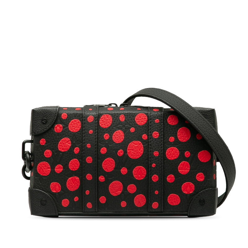 Louis Vuitton x Yayoi Kusama Soft Trunk Wallet M81905 Black Taurillon Leather Red Infinity Dots