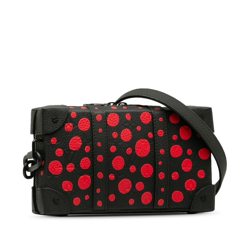 Louis Vuitton x Yayoi Kusama Soft Trunk Wallet M81905 Black Taurillon Leather Red Infinity Dots