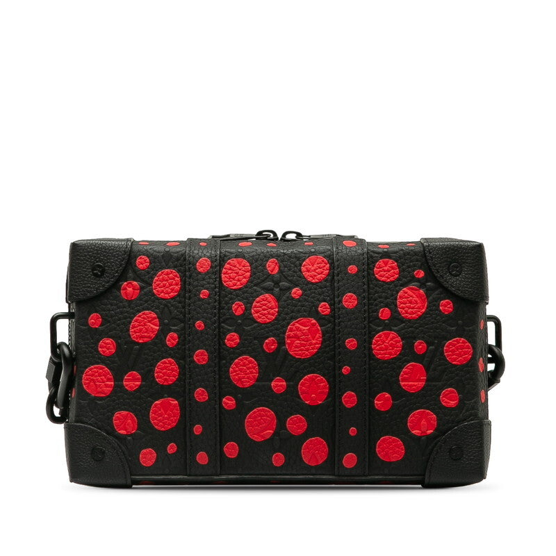 Louis Vuitton x Yayoi Kusama Soft Trunk Wallet M81905 Black Taurillon Leather Red Infinity Dots