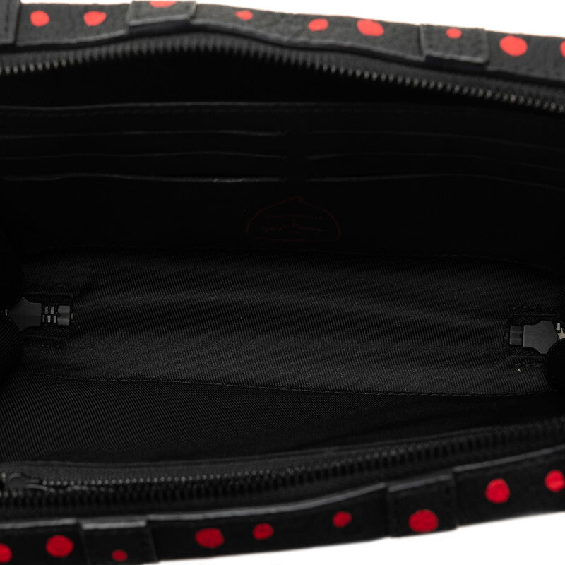 Louis Vuitton x Yayoi Kusama Soft Trunk Wallet M81905 Black Taurillon Leather Red Infinity Dots