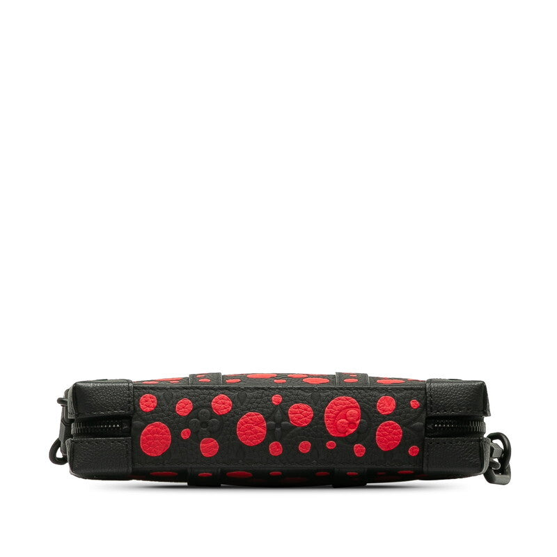 Louis Vuitton x Yayoi Kusama Soft Trunk Wallet M81905 Black Taurillon Leather Red Infinity Dots