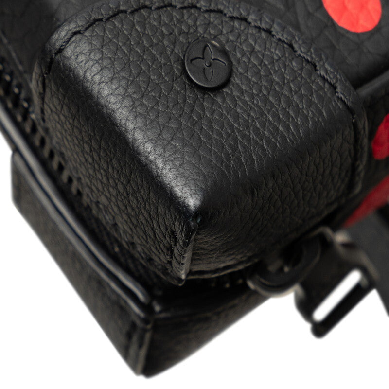 Louis Vuitton x Yayoi Kusama Soft Trunk Wallet M81905 Black Taurillon Leather Red Infinity Dots