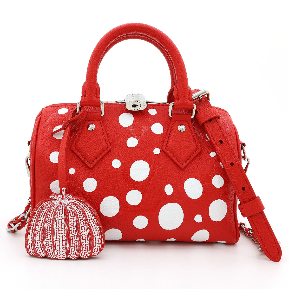 Louis Vuitton x Yayoi Kusama Speedy Bandouliere 20 M46411 Red White Infinity Dots