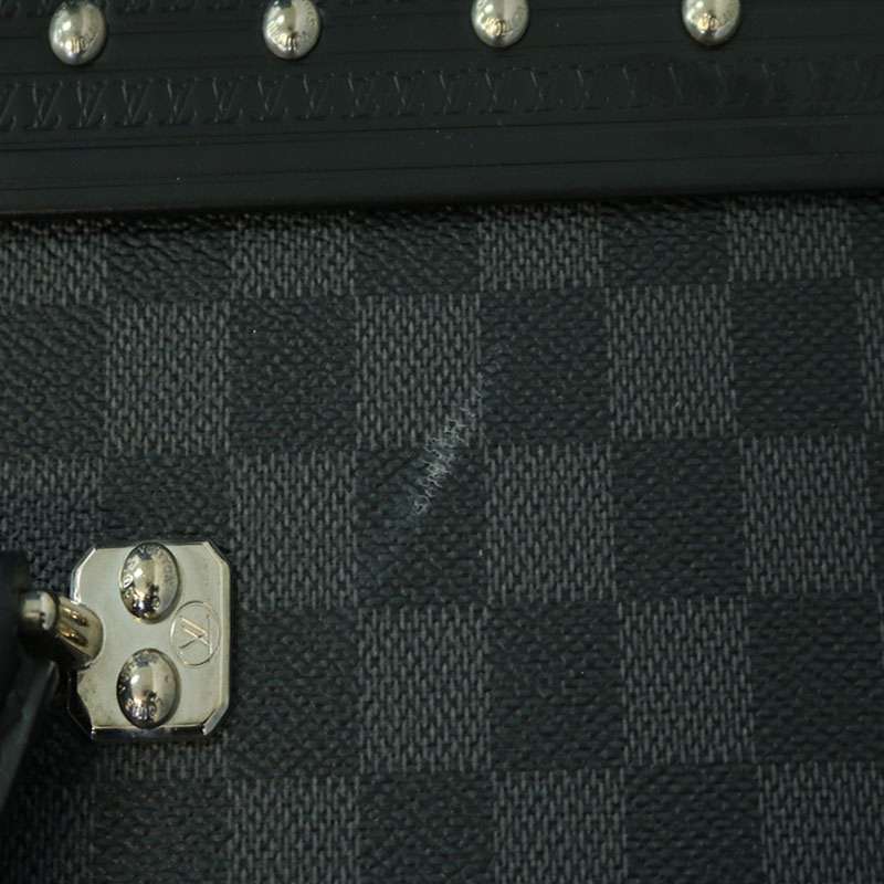 Louis Vuitton M21231 Hard Trunk – Damier Graphite Canvas – Modern Vintage LV Case – 65cm Collector Travel Trunk (B Rank)