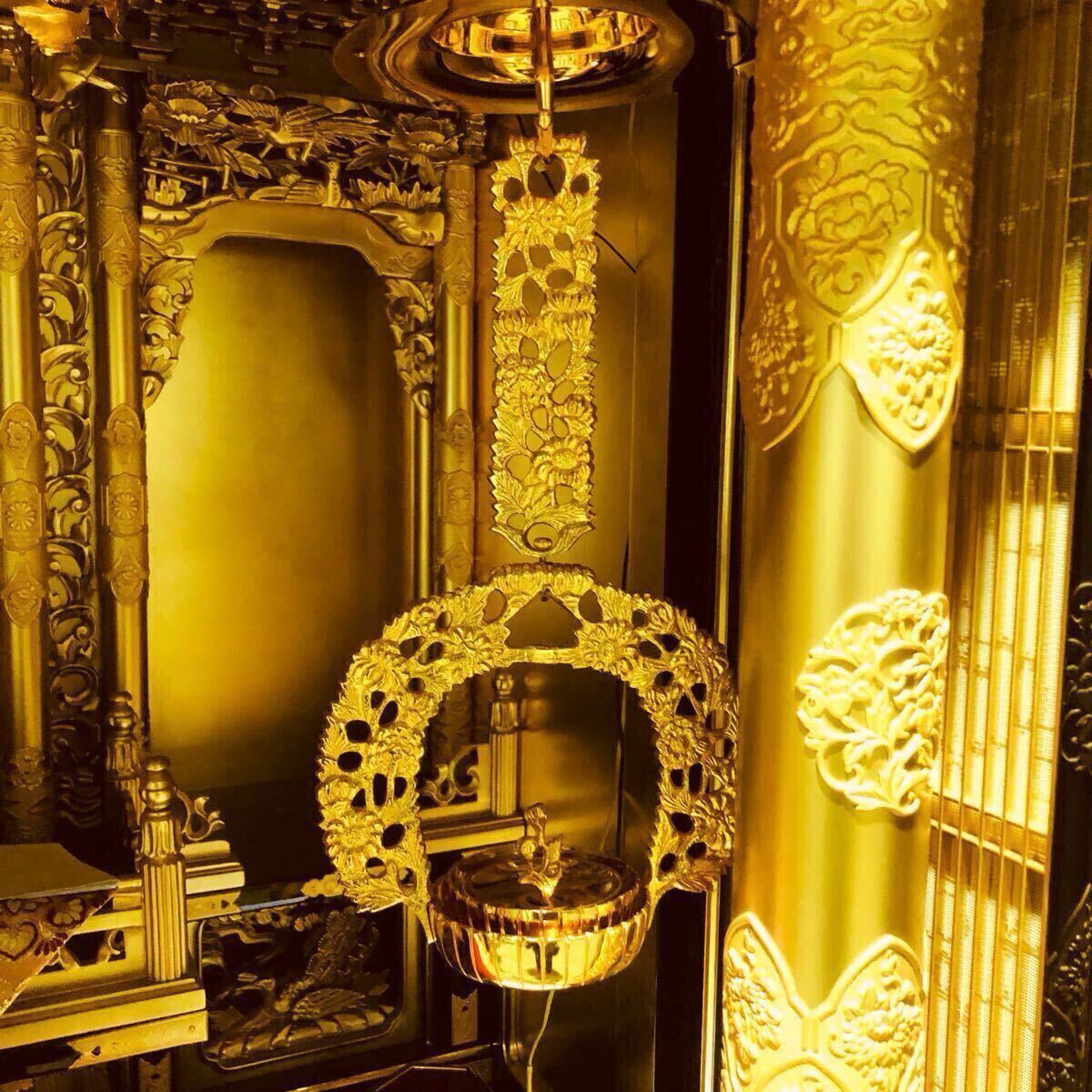 Monumental Nishihonganji-Style Gold Butsudan (40-Go) — Three-Way Opening Guden — Lacquer & Gold Powder — W124×D78×H176 cm