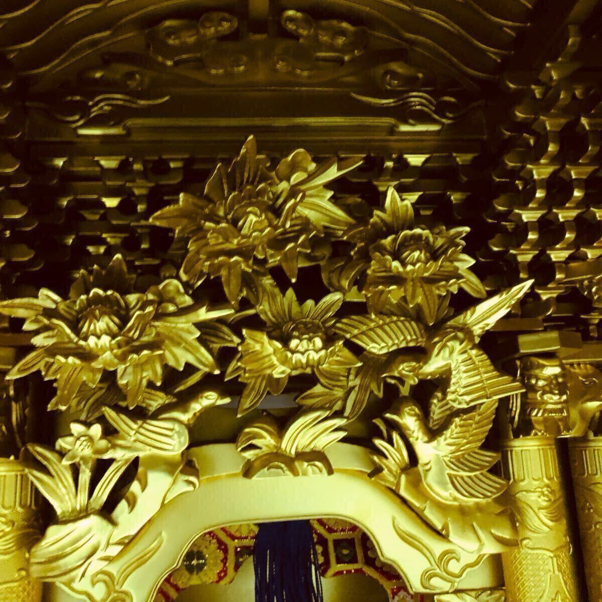 Monumental Nishihonganji-Style Gold Butsudan (40-Go) — Three-Way Opening Guden — Lacquer & Gold Powder — W124×D78×H176 cm