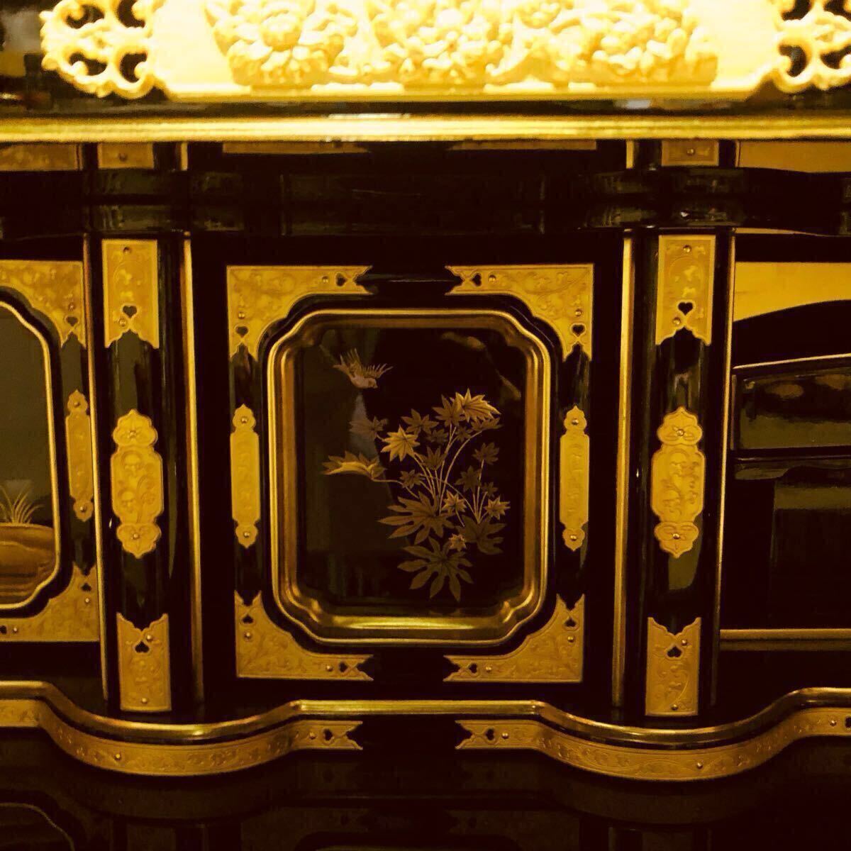 Monumental Nishihonganji-Style Gold Butsudan (40-Go) — Three-Way Opening Guden — Lacquer & Gold Powder — W124×D78×H176 cm