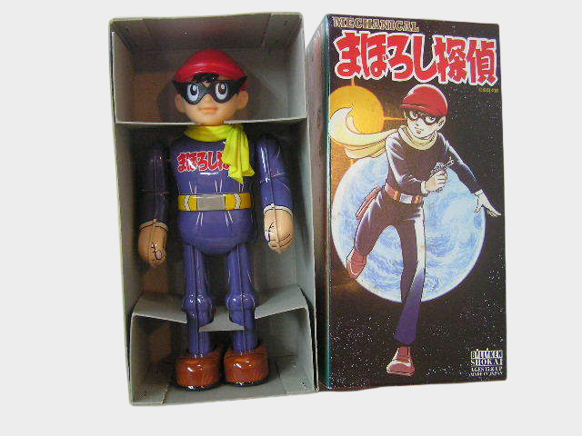 Maboroshi Tantei Tin Wind Up Figure Japanese Buriki Tezuka Showa Era Boxed Collectible