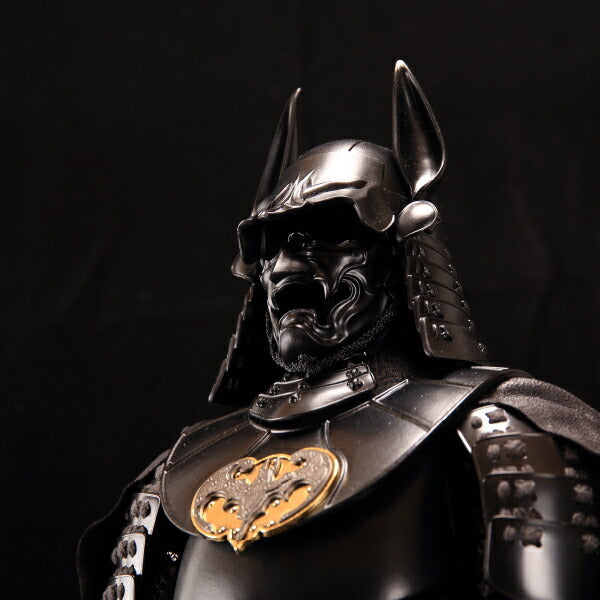 Made-to-Order Gogatsu Ningyo “Batman” Samurai Armor Doll Figure Display Statue | Contemporary Yoroi-Inspired Figure in Shrine-Style Cabinet (Japanese Festival Craft)