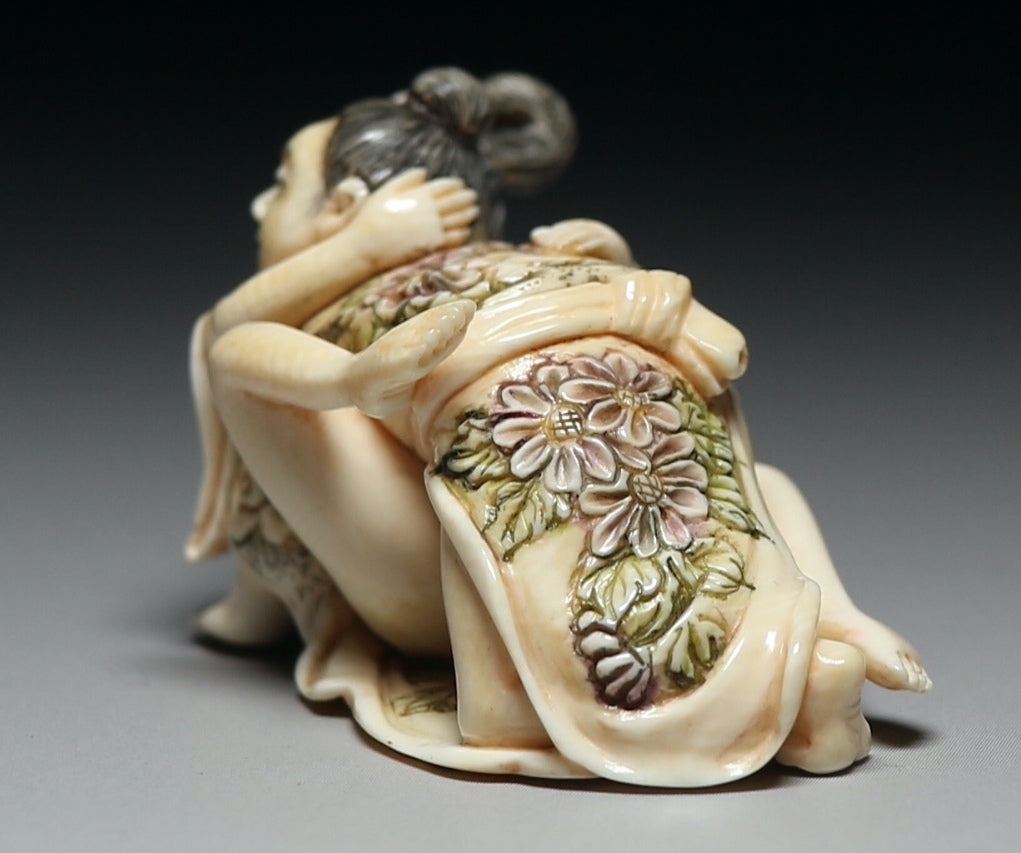 Shunga Miniature Sculpture | Mammoth Ivory Art – Japonista