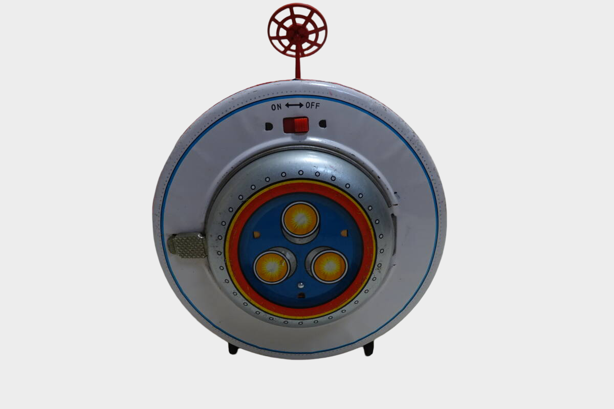 Vintage Masudaya Apollo Spacecraft Tin Toy Japan 1960s Astronaut Space Capsule