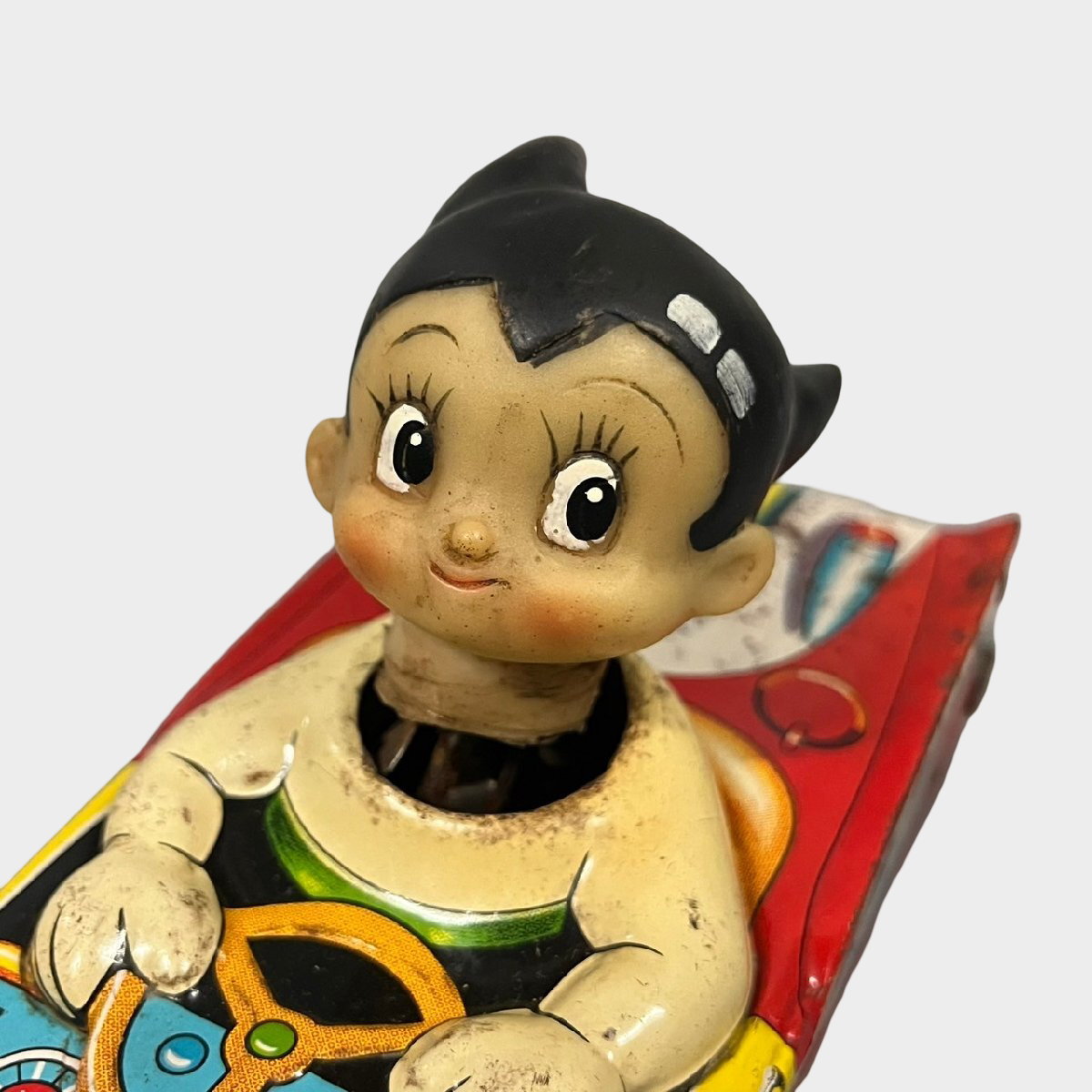 Vintage Masudaya Astro Boy Tin Car Mighty Atom Japanese Wind-Up Toy Showa Era