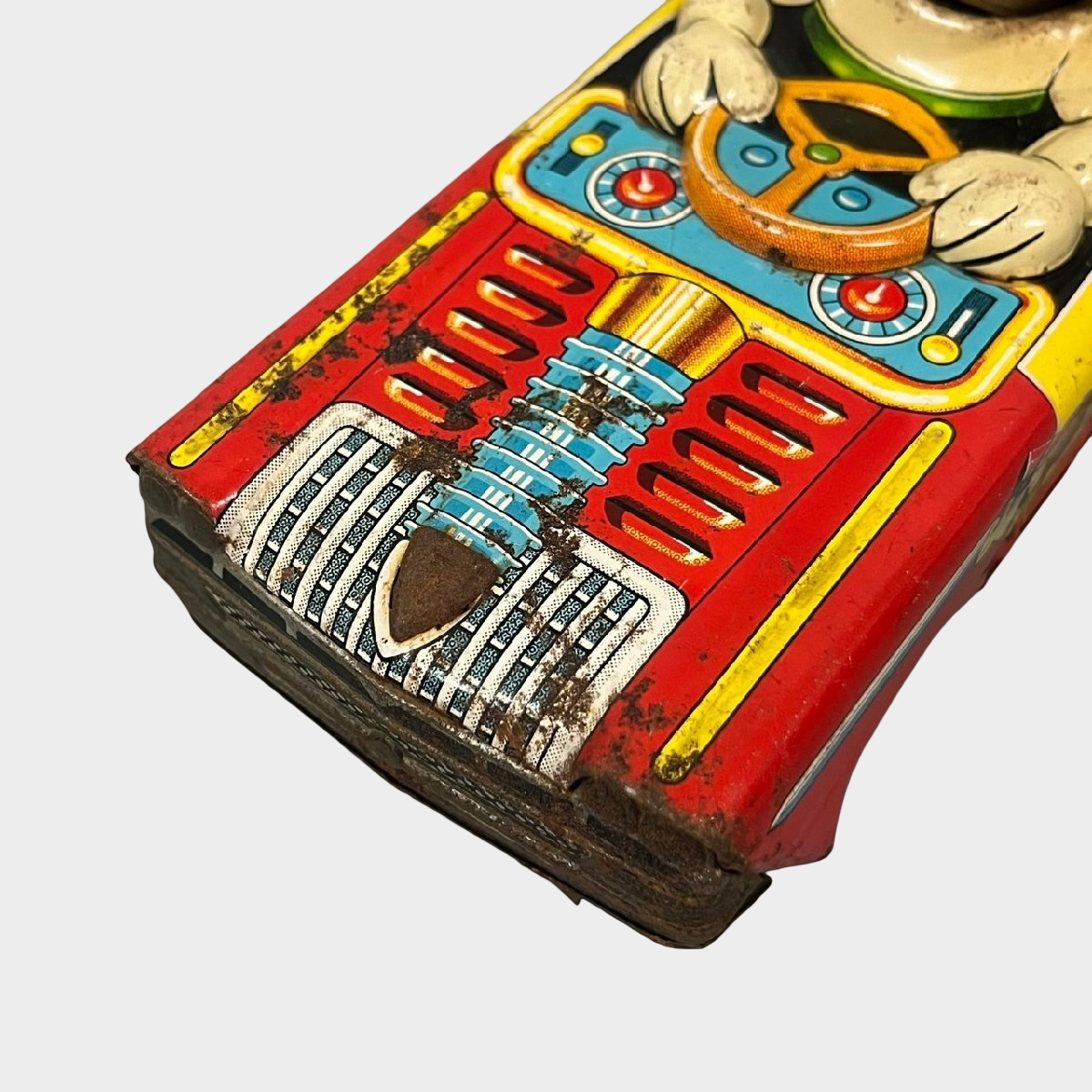 Vintage Masudaya Astro Boy Tin Car Mighty Atom Japanese Wind-Up Toy Showa Era