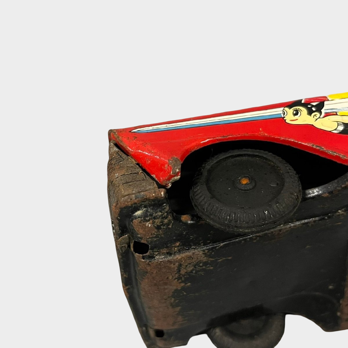 Vintage Masudaya Astro Boy Tin Car Mighty Atom Japanese Wind-Up Toy Showa Era