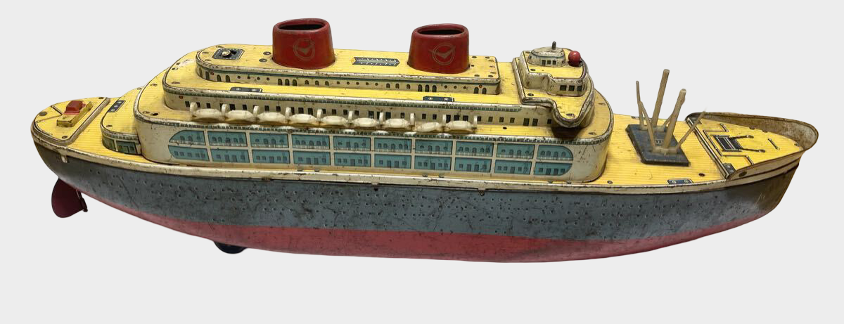 Masudaya “Queen of the Sea” Tin Passenger Ship — Extra-Large ~55 cm Showa-Era Japanese Ocean Liner