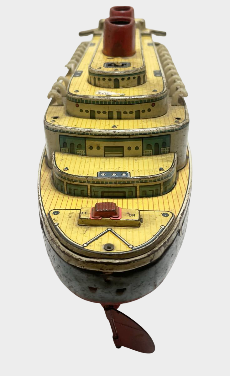 Masudaya “Queen of the Sea” Tin Passenger Ship — Extra-Large ~55 cm Showa-Era Japanese Ocean Liner